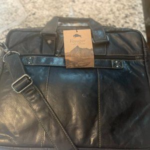 Jack Georges Brown leather Brief case
